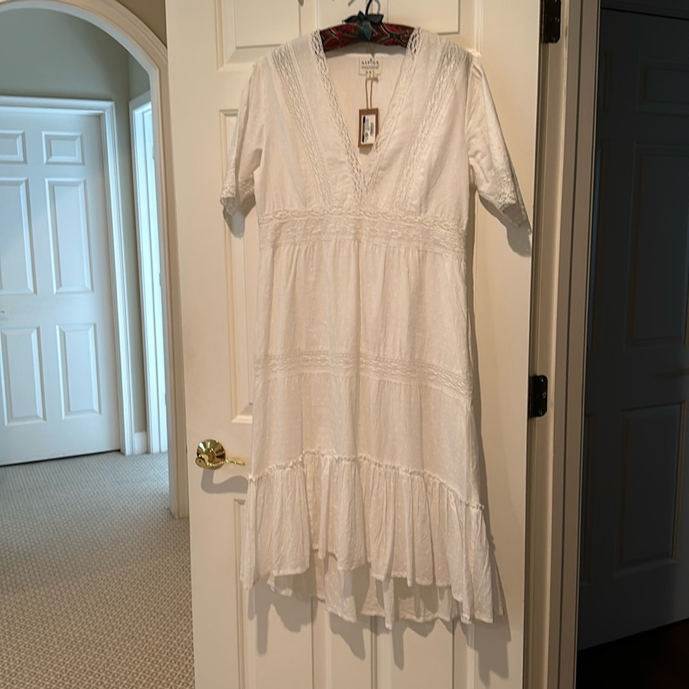 White Aspiga organic cotton midi dress